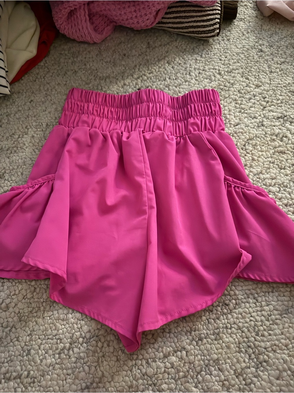 Amazon Hot Pink Ruffled Mini Skirt